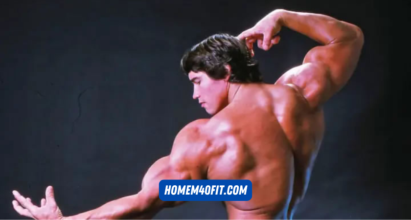 Arnold Schwarzenegger fazendo sua pose mais tradicional - 16 truques sobre musculação