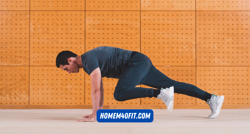 homem fazendo escalador ou mountain climber